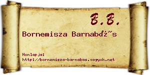 Bornemisza Barnabás névjegykártya